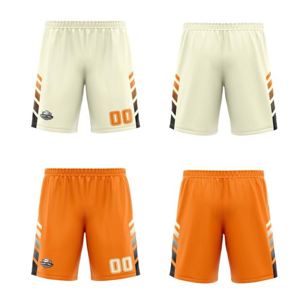 Benutzerdefinierte Creme Orange Schwarz Reversible Basketball Jersey Personalisierte Print Name Nummer Logo Jetzt online – Bild 2