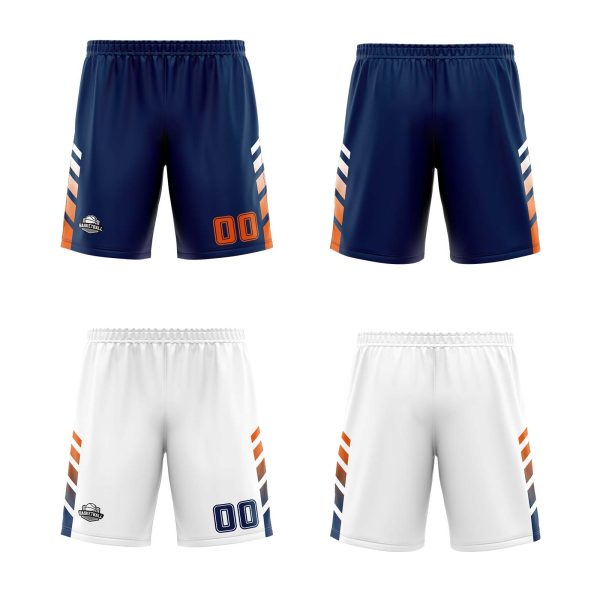 Benutzerdefinierte Marine Weiß Orange Reversible Basketball Jersey Personalisierte Print Name Nummer Logo Rabatt – Bild 2