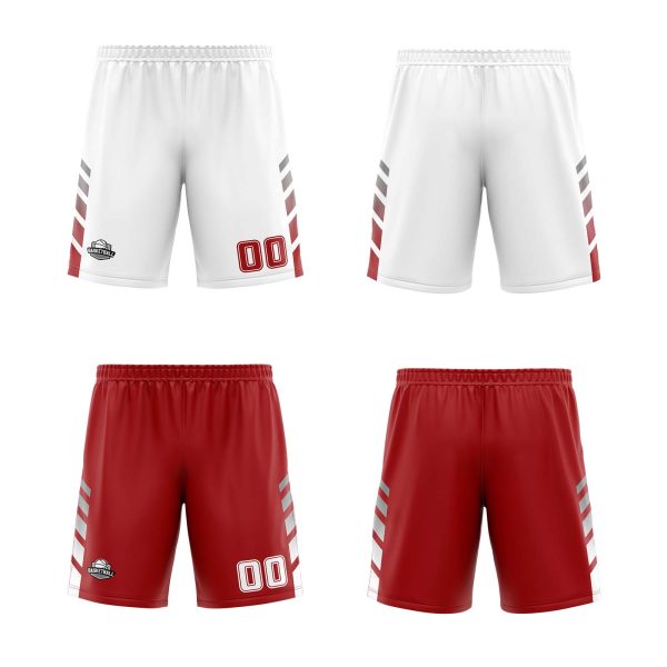 Benutzerdefinierte Weiß Rot Grau Reversible Basketball Jersey Personalisierte Print Name Nummer Logo Verkauf – Bild 2