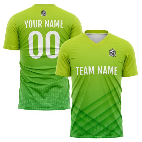 Benutzerdefinierte Fußball Trikots für Männer Frauen Personalisierte Fußball Uniformen für Erwachsene und Kind Grün&Marine Mode