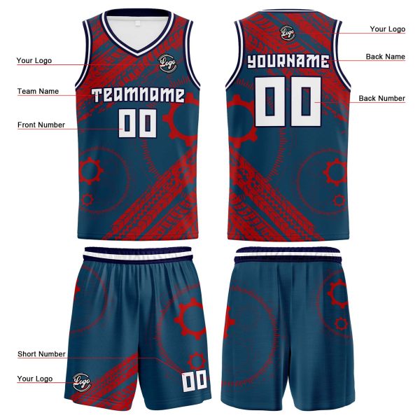 Benutzerdefinierter Ägäisches Blau Basketball Jersey Uniform Anzug gedruckt Ihr Logo Name Nummer Online-Schn?ppchen – Bild 3