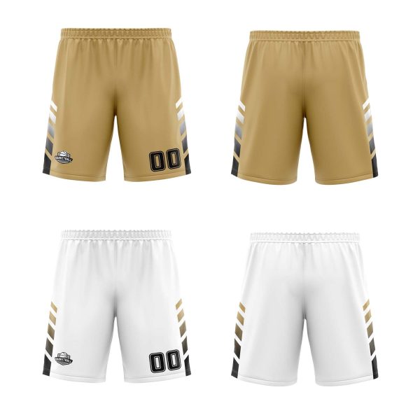 Benutzerdefinierte Gold Weiß Schwarz Reversible Basketball Jersey Personalisierte Print Name Nummer Logo Verkauf – Bild 2