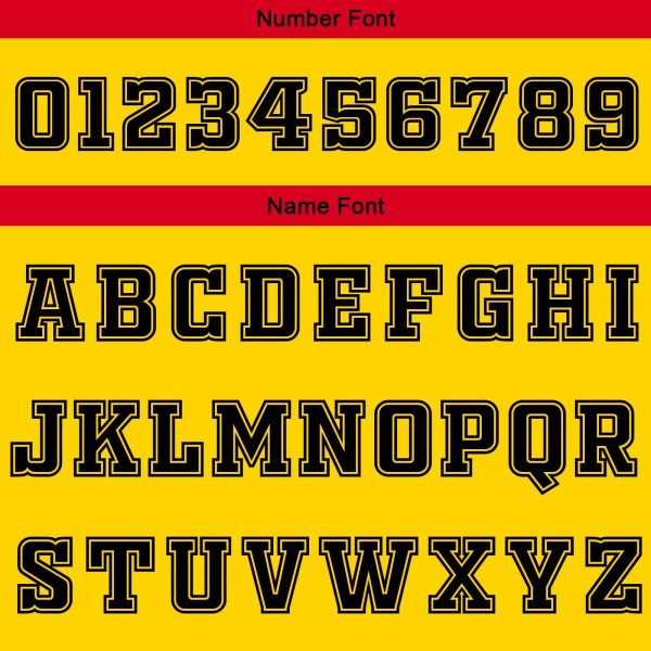 Benutzerdefinierte Gelb Rot Schwarz Reversible Basketball Jersey Personalisierte Print Name Nummer Logo Angebot – Bild 5