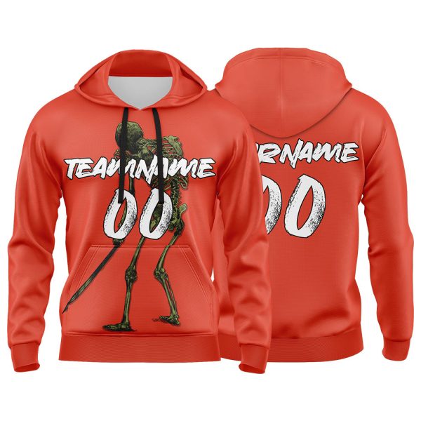 Benutzerdefinierter Sweatshirt-Hoodie für Mann, Frau, Mädchen, Junge. Drucken Sie Ihr Logo, Ihren Namen und Ihre Nummer Orange Schn?ppchen