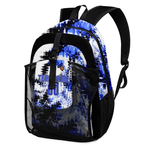 Anpassen Weiß Blau Sport Rucksäcke Mit Personalisiert Namen, Zahlen und Logos Verkauf