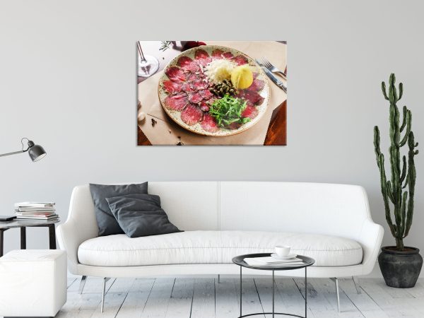 appetitliches Carpaccio, Glasbild Jetzt online – Bild 2
