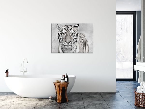Anmutiger Tiger in, Glasbild Jetzt online – Bild 4