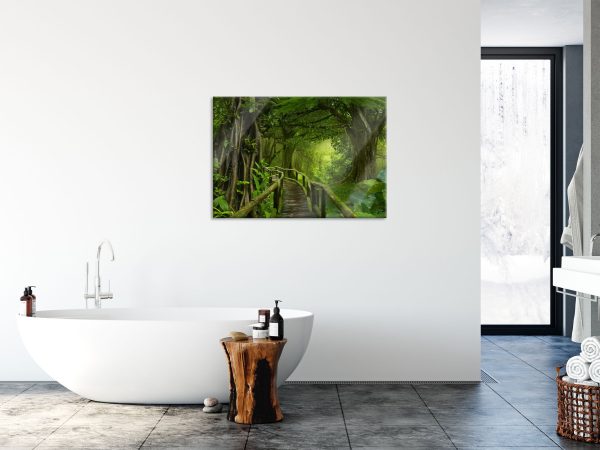 Weg durch den Tropenwald, Glasbild Zu verkaufen – Bild 4