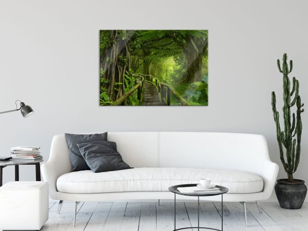 Weg durch den Tropenwald, Glasbild Zu verkaufen – Bild 2