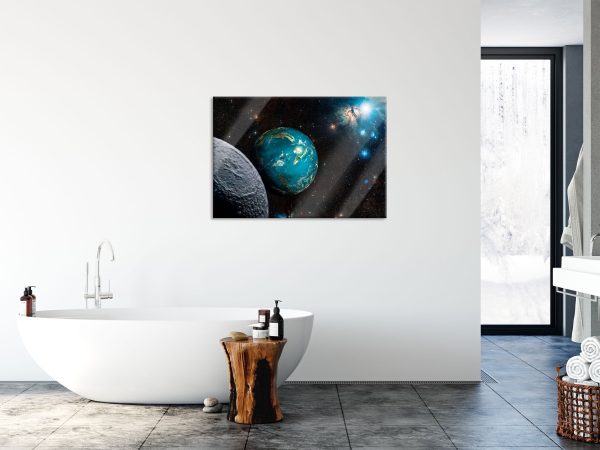 Planet Erde im Kosmos, Glasbild Jetzt online – Bild 4