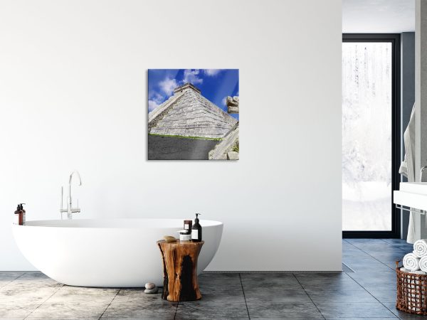 Maya Tempel in Mexiko, Glasbild Quadratisch Zu verkaufen – Bild 4