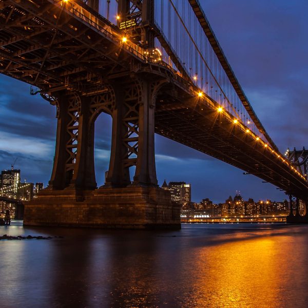 Manhatten Brücke New York, Glasbild Quadratisch Online – Bild 5