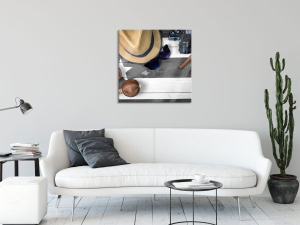 Stillleben Kubazigarren, Glasbild Quadratisch Im Angebot – Bild 2