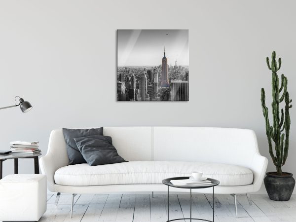 traumhafte Empire State Building, Glasbild Quadratisch Online – Bild 2