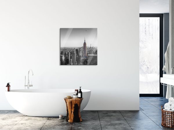 traumhafte Empire State Building, Glasbild Quadratisch Online – Bild 4