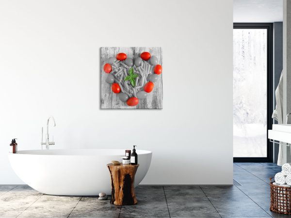 Herz Pasta, Glasbild Quadratisch Online – Bild 4
