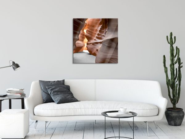 Durchgang im Antelope Canyon, Glasbild Quadratisch Online-Schn?ppchen – Bild 2