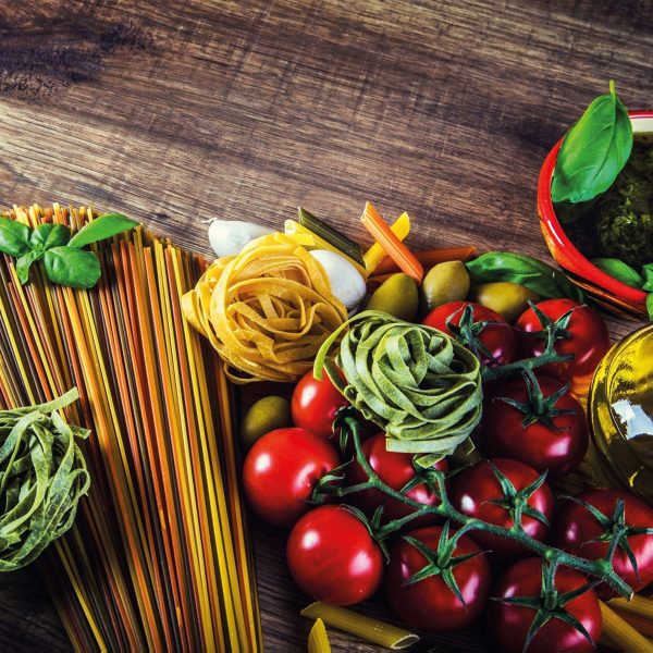 Pasta Italia mit Tomaten, Glasbild Quadratisch Online-Schn?ppchen – Bild 5