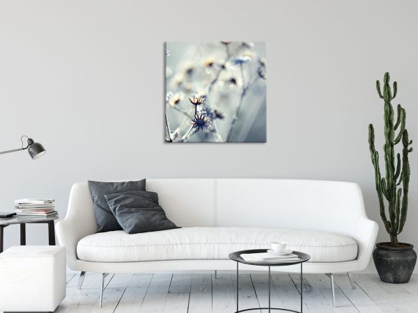 Pflanzen im Frost, Glasbild Quadratisch Jetzt online – Bild 2