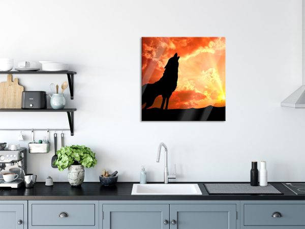 Wolf Heulen, Glasbild Quadratisch Angebot – Bild 3