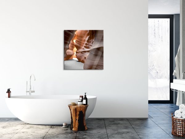 Durchgang im Antelope Canyon, Glasbild Quadratisch Online-Schn?ppchen – Bild 4