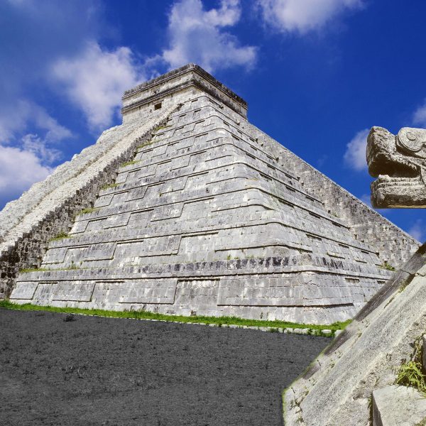 Maya Tempel in Mexiko, Glasbild Quadratisch Zu verkaufen – Bild 5
