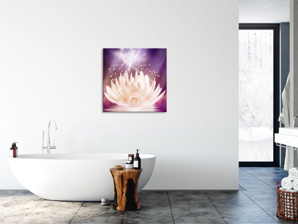 abstrakte Seerose, Glasbild Quadratisch Angebot – Bild 4