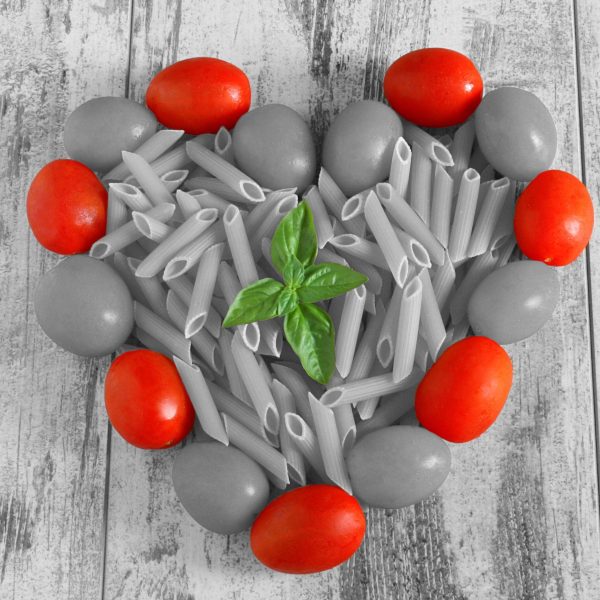 Herz Pasta, Glasbild Quadratisch Online – Bild 5