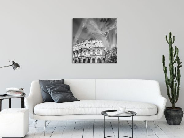 klassisches Colloseum in Rom, Glasbild Quadratisch Verkauf – Bild 2