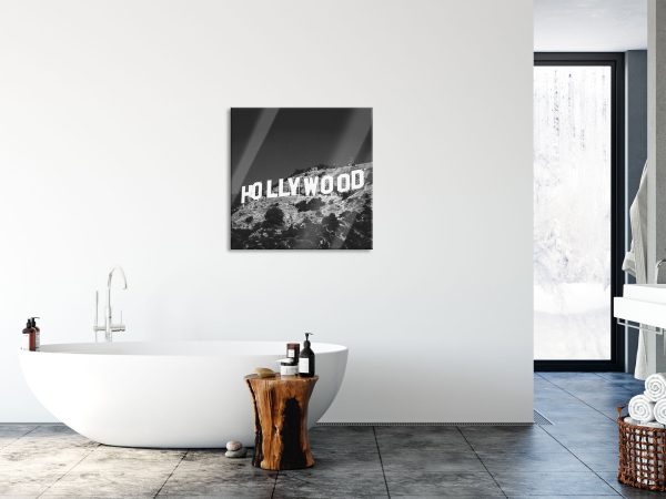 Wahrzeichen von Hollywood, Glasbild Quadratisch Angebot – Bild 4