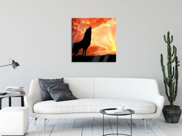 Wolf Heulen, Glasbild Quadratisch Angebot – Bild 2