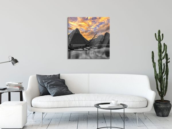 entwurzelter Baum, Glasbild Quadratisch Zu verkaufen – Bild 2