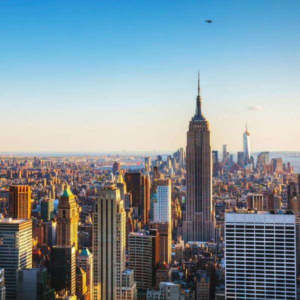Empire State Building in New York, Glasbild Quadratisch Verkauf – Bild 5