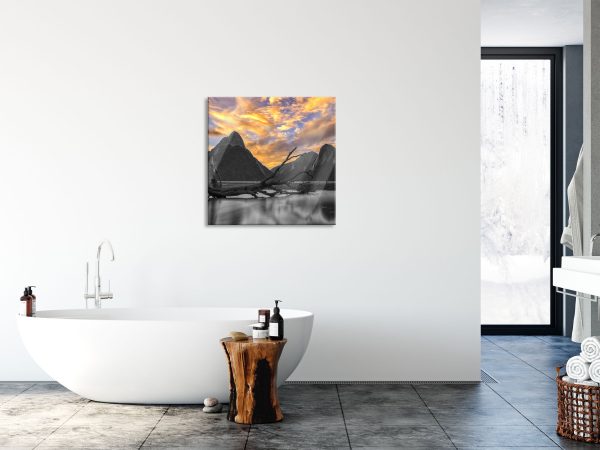 entwurzelter Baum, Glasbild Quadratisch Zu verkaufen – Bild 4