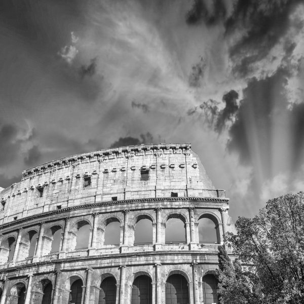 klassisches Colloseum in Rom, Glasbild Quadratisch Verkauf – Bild 5