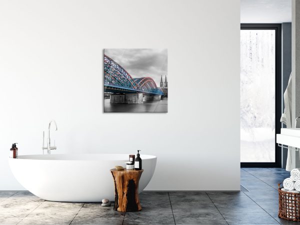 Brücke Kölner Dom, Glasbild Quadratisch Verkauf – Bild 4