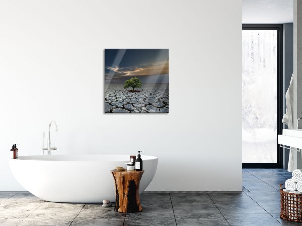Der Baum im Boden, Glasbild Quadratisch Schn?ppchen – Bild 4