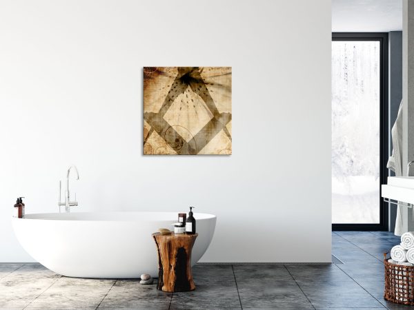Freimauer Symbol, Glasbild Quadratisch Zu verkaufen – Bild 4