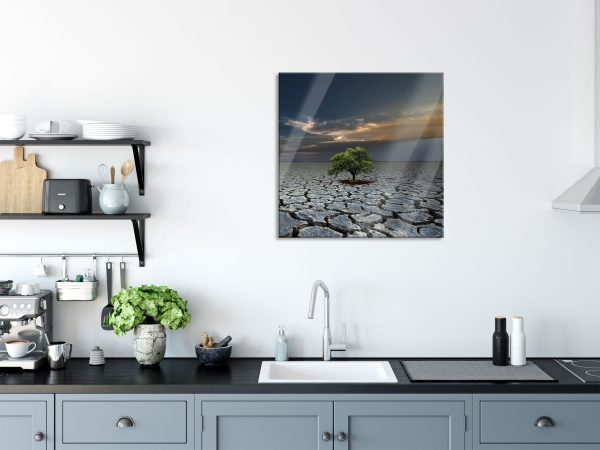 Der Baum im Boden, Glasbild Quadratisch Schn?ppchen – Bild 3