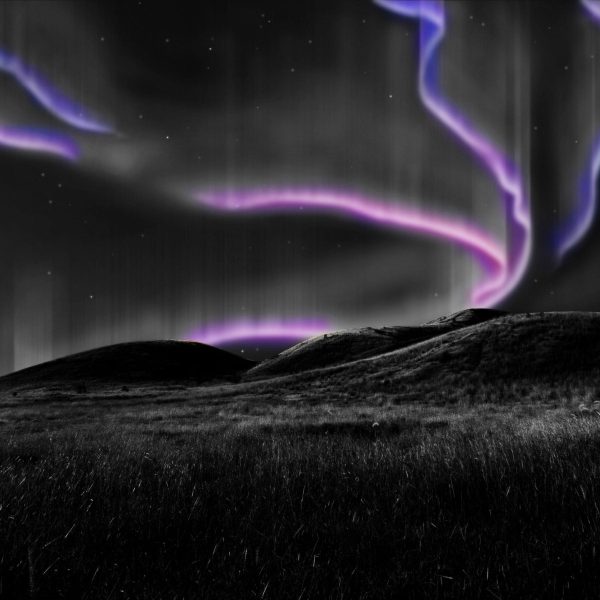 Polarlichter über Hügeln, Glasbild Quadratisch Verkauf – Bild 5