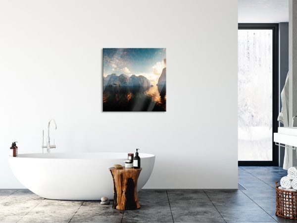 Eisschollen in der Antarktis, Glasbild Quadratisch Rabatt – Bild 4