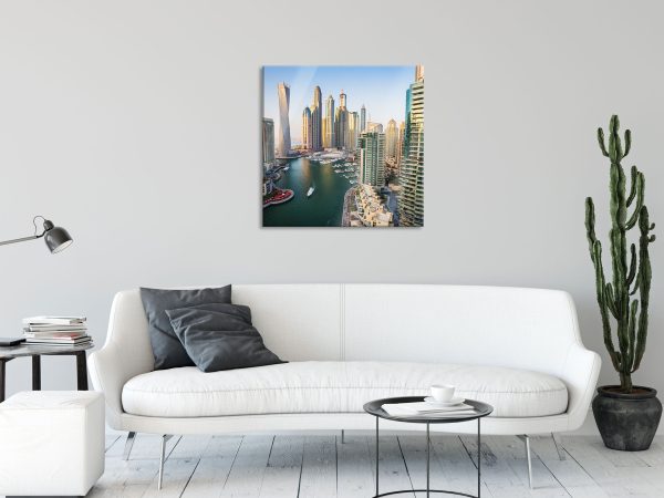 Dubai Metropole, Glasbild Quadratisch Rabatt – Bild 2
