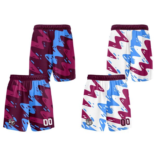 Benutzerdefinierte Burgund Licht Reversible Basketball Jersey Personalisierte Print Name Nummer Logo Im Angebot – Bild 2