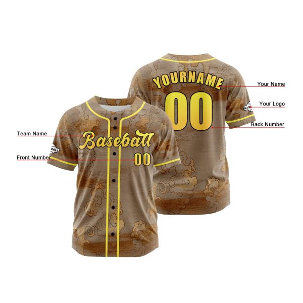 Benutzerdefiniert Braun Baseball Uniformen Drucken für Jungs Mädchen und Kinder Machen Ihr Team Mehr Vielfältig Jetzt online – Bild 2