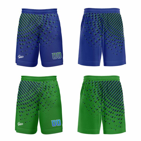 Benutzerdefinierte Blau Grün Reversible Basketball Jersey Personalisierte Print Name Nummer Logo Online-Verkauf – Bild 3