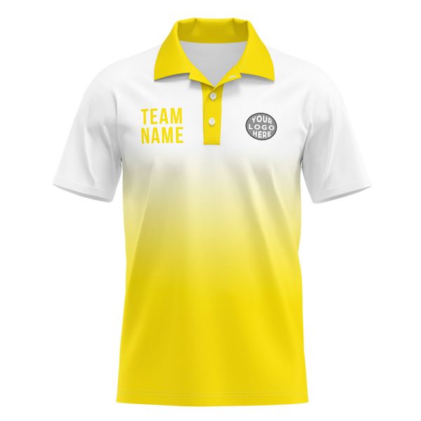 Benutzerdefinierte Gelb Fußball Polo-Shirts Fügen Sie Ihr Einzigartiges hinzu Logo Name Nummer Online-Verkauf – Bild 2