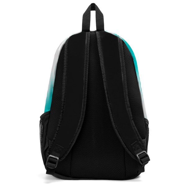 Anpassen Aqua Weiß Sport Rucksäcke Mit Personalisiert Namen, Zahlen und Logos Mode – Bild 3