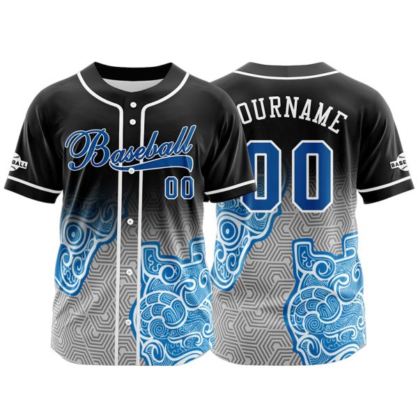Benutzerdefiniert Schwarz Grau Blau Baseball Uniformen Drucken für Jungs Mädchen und Kinder Machen Ihr Team Mehr Vielfältig Online