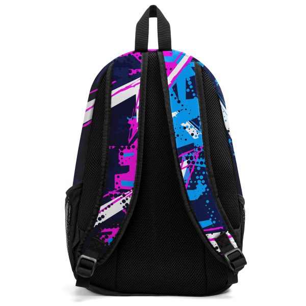 Anpassen  Rosa Hellblau Weiß Sport Rucksäcke Mit Personalisiert Namen, Zahlen und Logos Online-Schn?ppchen – Bild 3