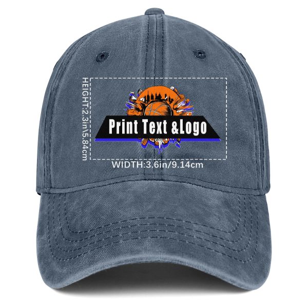 Personalisierte benutzerdefinierte Blau gewaschen Cowboy Trucker Hut mit Logo Mode Accessoire Verkauf